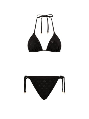 Купальник Victoria's Secret Black Shimmer The BagKINI String Bikini Set