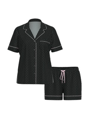Пижама Victoria's Secret SoSoft Modal Short Pajama Set Black Pretty Blossom Dot