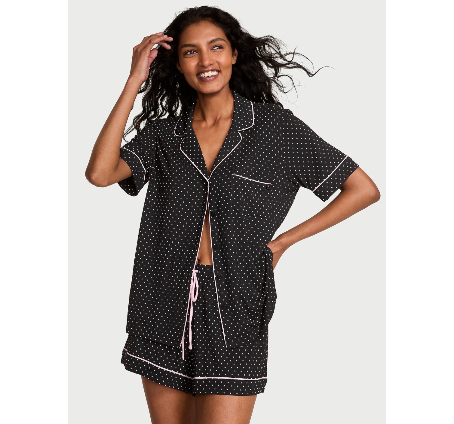 Пижама SoSoft Modal Short Pajama Set Black Pretty Blossom Dot