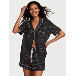 Пижама SoSoft Modal Short Pajama Set Black Pretty Blossom Dot