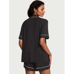 Пижама SoSoft Modal Short Pajama Set Black Pretty Blossom Dot