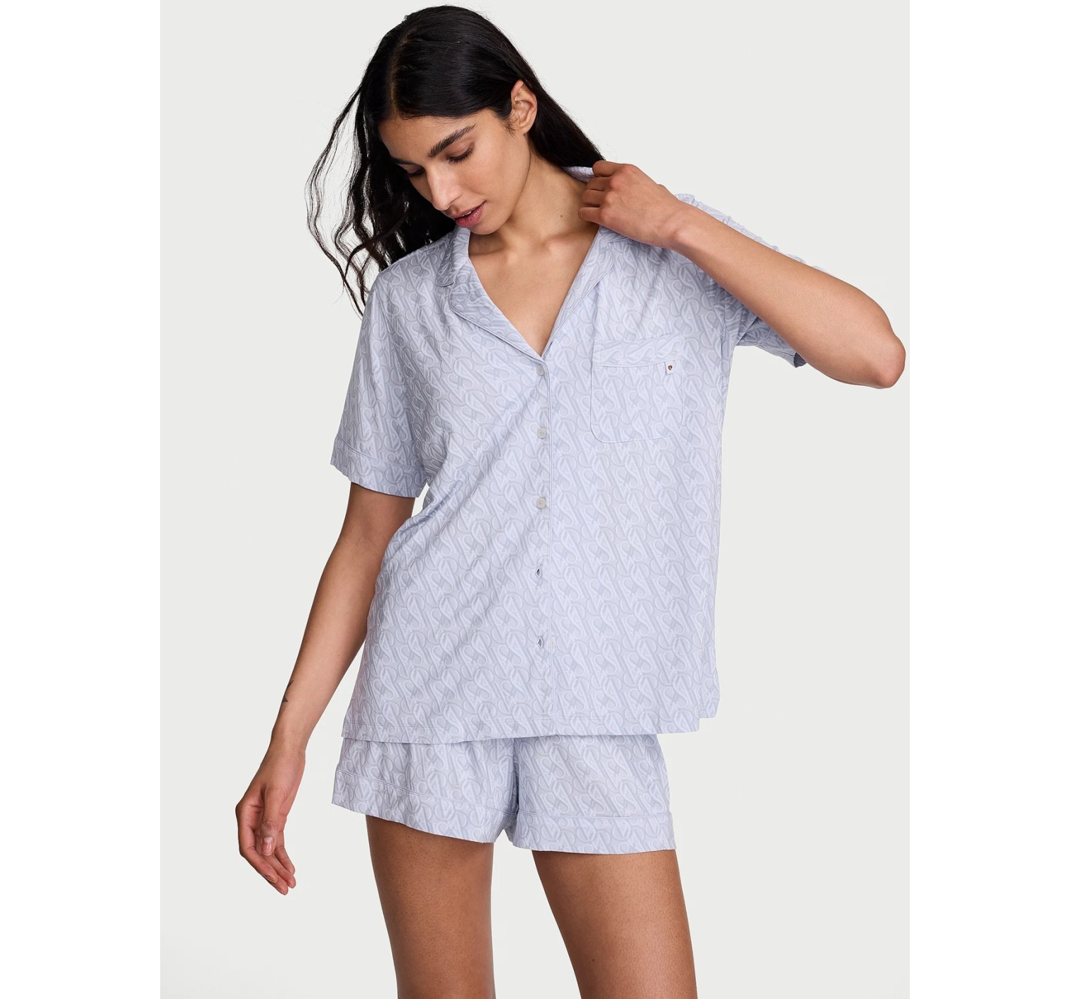 Пижама SoSoft Modal Short Pajama Set Icy Lavender Logos