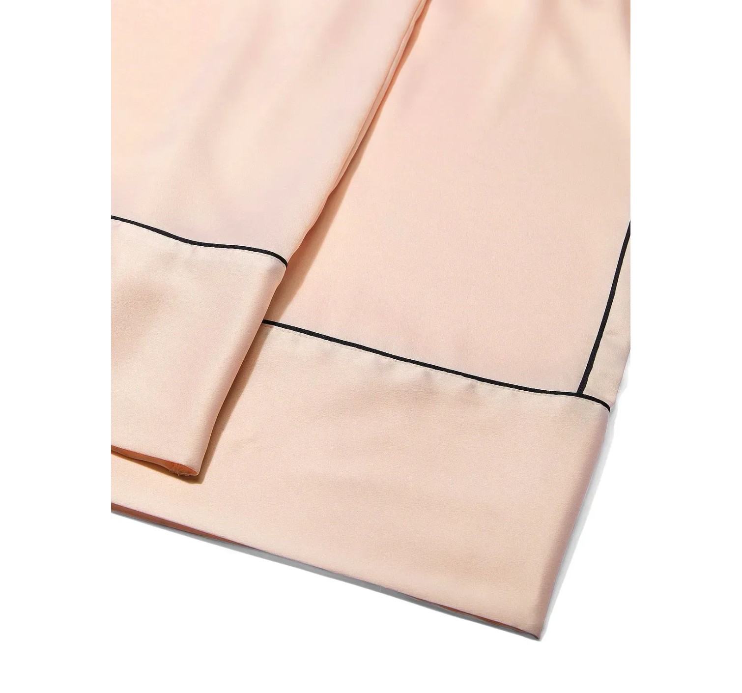 Пижама Victoria's Secret Signature Satin Short-Sleeve Long Pajama Set Beige
