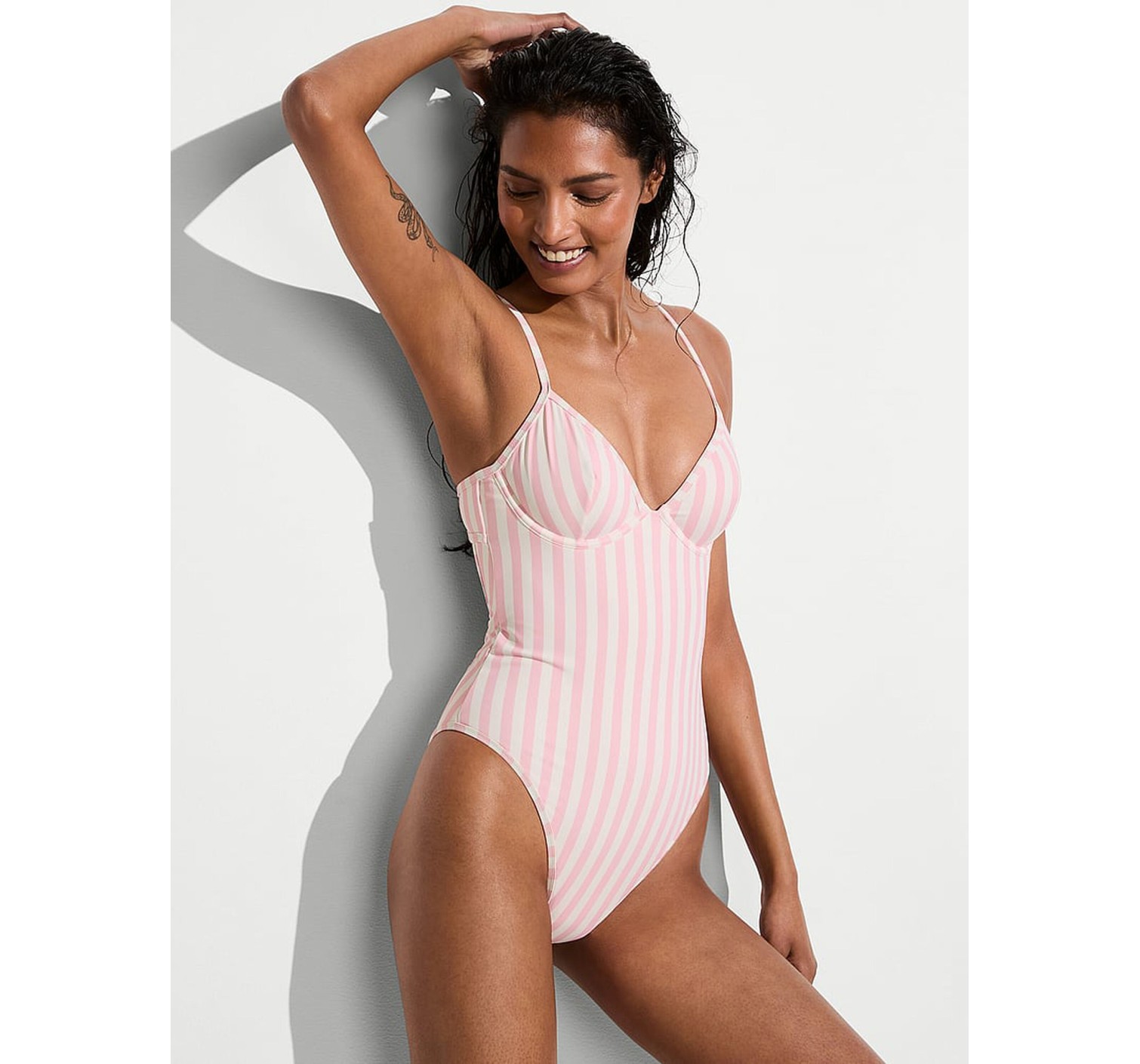 Сплошной купальник Angel Essentials Balconette Cheeky One-Piece Swimsuit Iconic Stripes