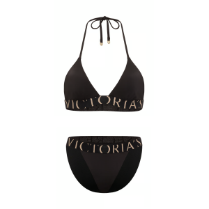 Купальник Exploded Logo Black Triangle Bikini Top Set Victoria's Secret