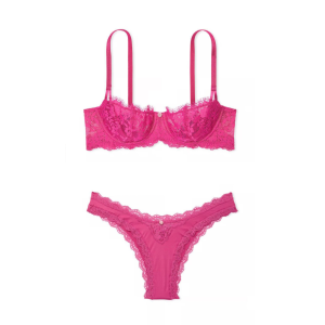 Комплект белья Wicked Unlined Lace Balconette Bra Victoria's Secret
