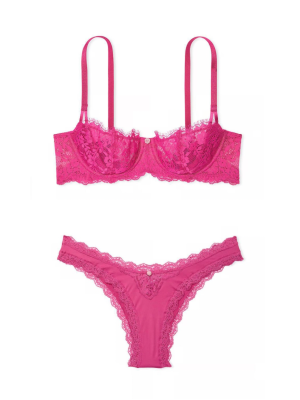 Комплект білизни Wicked Unlined Lace Balconette Bra Victoria's Secret