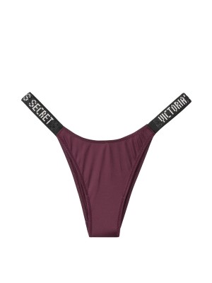 Трусики Victoria’s Secret Very Sexy Black Crystal Logo Shine Strap Brazilian Panty