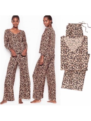 Пижама Victoria’s Secret Super soft Long PJ Set Animal print