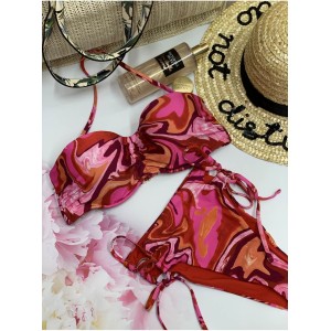 Купальник бандо Victoria’s Secret красочный принт
