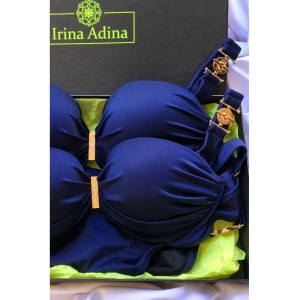 КУПАЛЬНИК IRINA ADINA - БАНДО С ПУШ-АП И ПЛАВКИ - ТЕМНО-СИНИЙ - L(р)