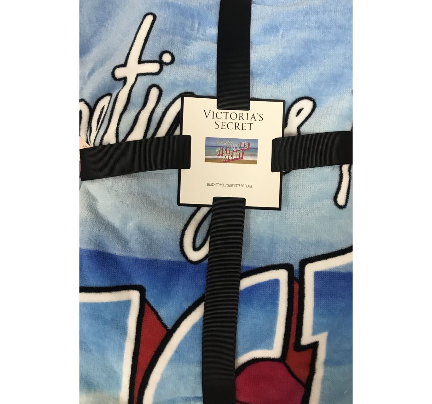 Полотенце для пляжа Victoria’s Secret print VS logo sea