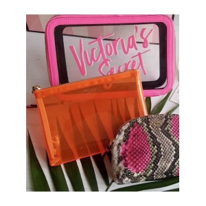 3 в 1 косметичка Victoria's Secret Neon Python Backstage Nested Trio