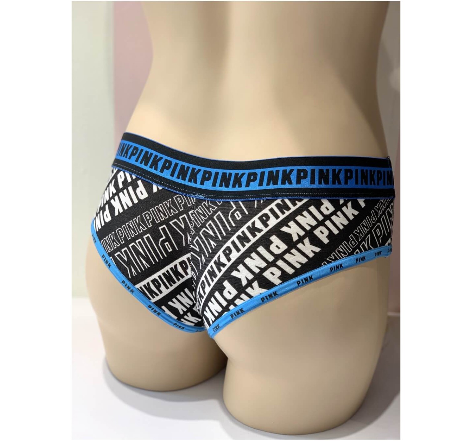 Трусики Victoria’s Secret PINK Cheekster Blue logo print
