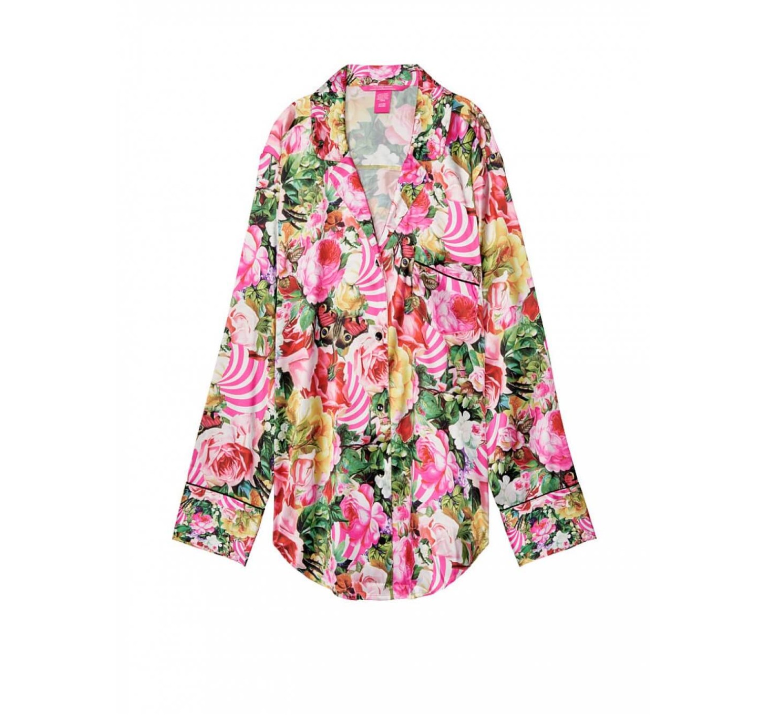 Пижама Victoria’s Secret x MARY KATRANZOU The Satin PJ Set ROSE STRIPE