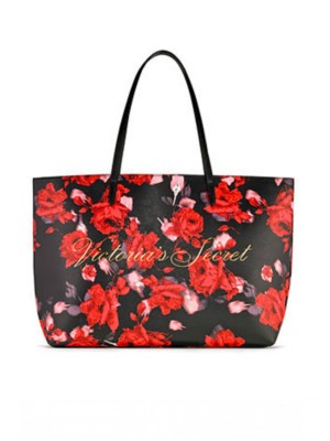 Пляжная сумка Victoria's Secret Beach Tote print red roses