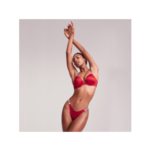 Комплект белья Victoria’s Secret Very Sexy Embellished Strap Push-up Bra set Lipstick