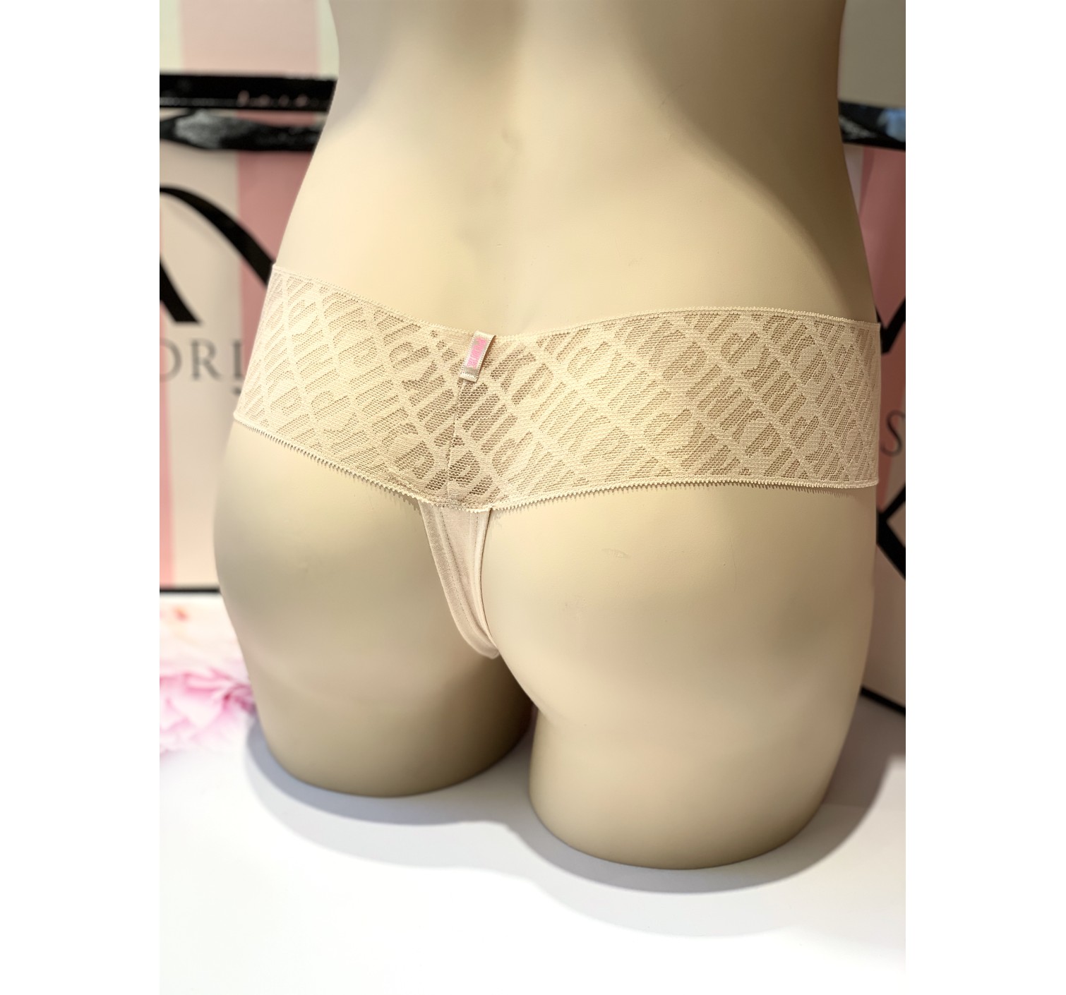Трусики Victoria’s Secret Cotton Lace Thong panty