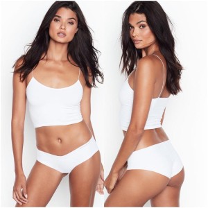 Трусики бесшовные Victoria’s Secret White Cheeky panty