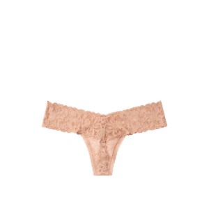 Трусики кружевные стринги Victoria’s Secret Lace Thong panty