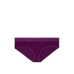 Фиолетовые трусики Victoria’s Secret Hiphugger, хипхагеры с резинкой лого Виктория Сикрет