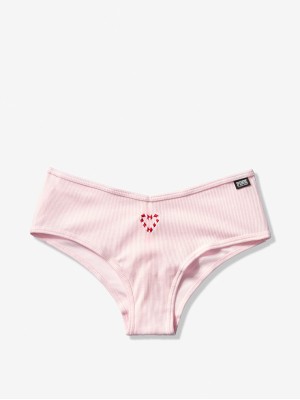 Трусики Victoria’s Secret PINK Cheeky cotton, розовые чики