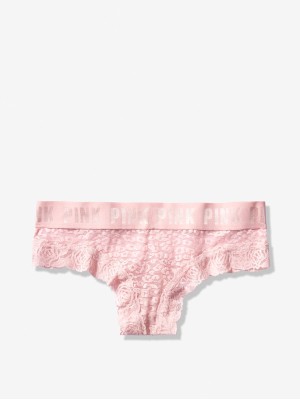 Трусики Victoria’s Secret PINK Thong, розовые стринги с кружевом
