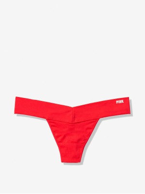 Трусики стринги Victoria’s Secret PINK Red Thong
