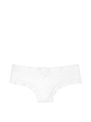 Трусики стринги Victoria’s Secret Very Sexy Thong белые с кружевом