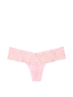 Трусики стринги Victoria’s Secret Pink Thong print Stars