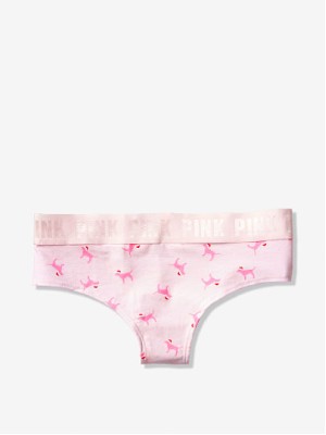 Розовые трусики Victoria’s Secret PINK Cheeky с принтом собачки