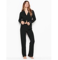 Пижама Victoria’s Secret Black Modal Lace Inset Top & Jogger Set