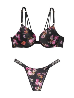 Комплект білизни Victoria's Secret Very Sexy Smooth Black Floral