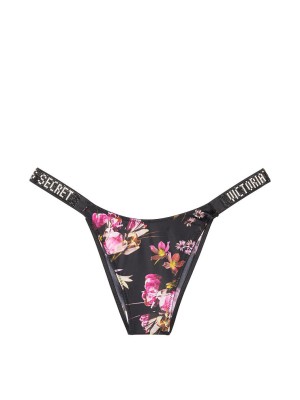 Трусики Victoria’s Secret Very Sexy Crystal Logo Shine Strap Brazilian Panty Floral print