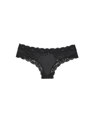 Трусики Victoria Secret Viry Sexy Black Lace VS Thong panty