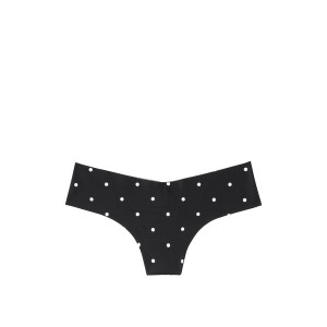 Трусики стринги Victoria’s Secret No-show Black dot Thong panty