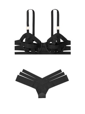 Комплект белья Victoria’s Secret Very Sexy LUXE LINGERIE Unlined Strappy Demi Bra Set
