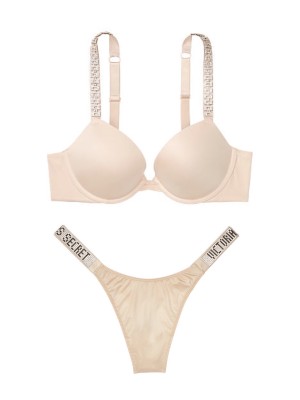 Комплект белья Victoria’s Secret Pink Very Sexy Embellished Strap Push-up Bra set