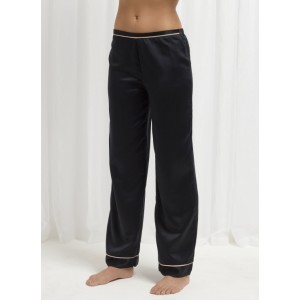 Сатиновая пижама BlueBella Wren Kimono and Trouser Set Black