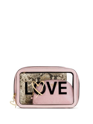 3 в 1 косметичка Victoria’s Secret LOVE Pink Backstage Nested Trio