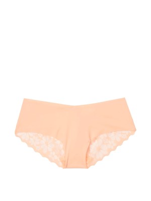 Безшовні трусики Victoria's Secret Floral Mesh Pale Apricot Hiphugger panty