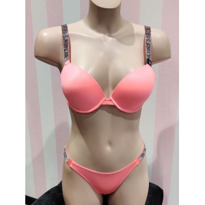 Комплект білизни Victoria's Secret Very Sexy Neon Pink Push-up Bra set