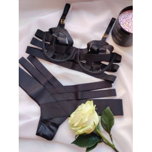 Комплект белья Victoria’s Secret Very Sexy LUXE LINGERIE Unlined Strappy Demi Bra Set