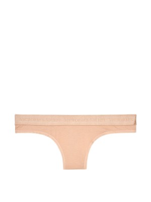 Трусики стринги Victoria's Secret Beige Thong Logo panty
