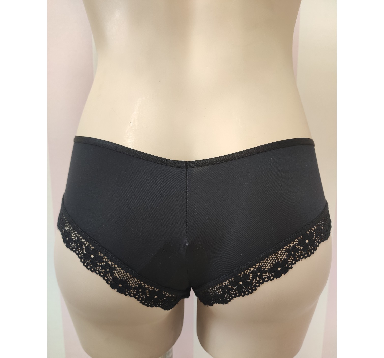 Трусики чіки Victoria Secret Black Strappy Very Sexy Cheeky panty