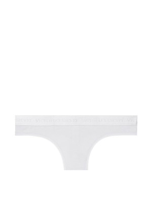 Трусики стринги Victoria's Secret Flint grey Thong Logo panty
