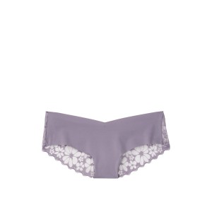 Трусики бесшовные Victoria’s Secret No-show Bikini Panty Mesh Back Grape Mist