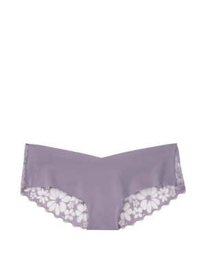 Трусики бесшовные Victoria’s Secret No-show Bikini Panty Mesh Back Grape Mist