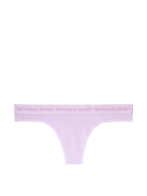 Трусики стринги Victoria's Secret Orchid bloom Thong Logo panty