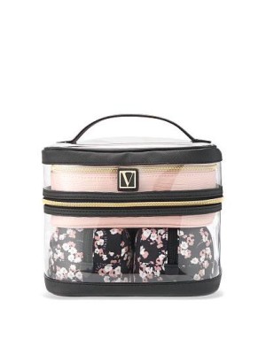 Набор косметичек 4-in-1 VICTORIA'S SECRET Train case in Floral print